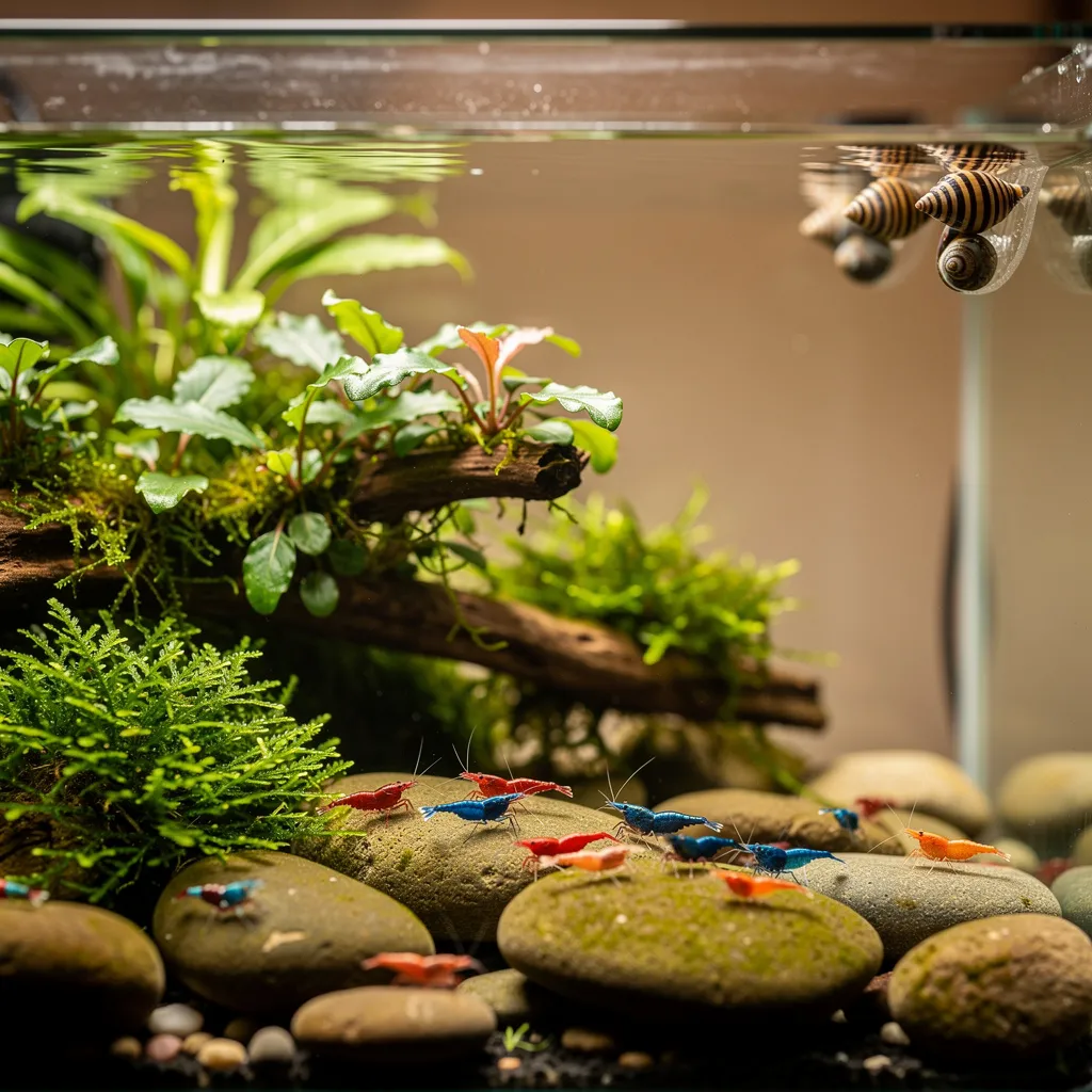 Algenfreies Traumaquarium: Amano-Garnelen, Neocaridina und Rennschnecken als perfektes Putzteam