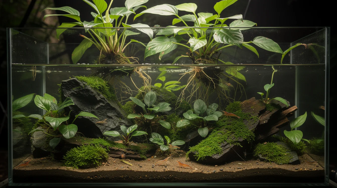 Aquarienpflanzen emers halten — Wabi Kusa, Paludarium und mehr: Was bedeutet emers und submers — und warum ist das wichtig?