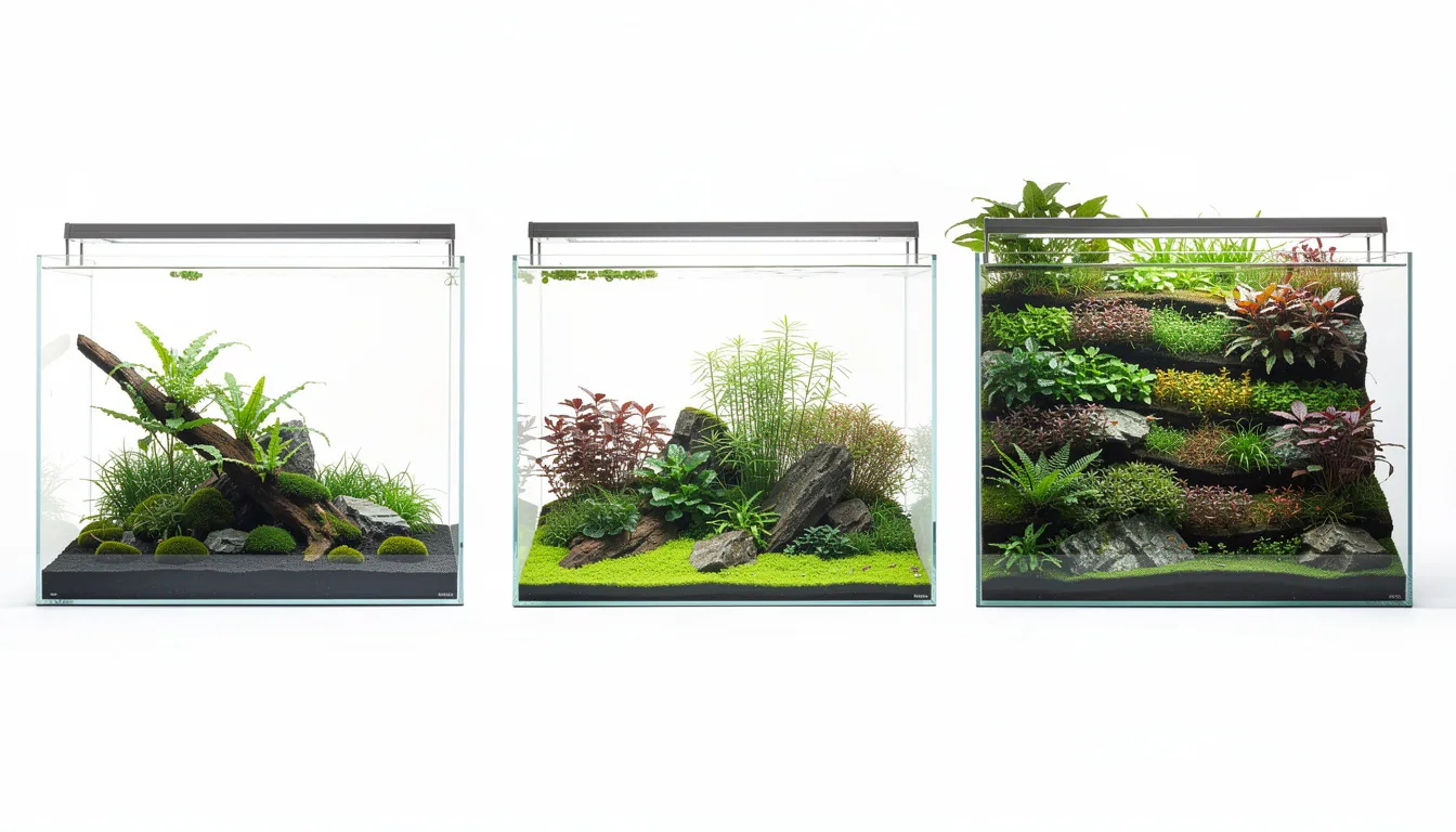 Drei Bepflanzungsplaene: Anfaenger, Fortgeschritten und Experte mit steigender Komplexität