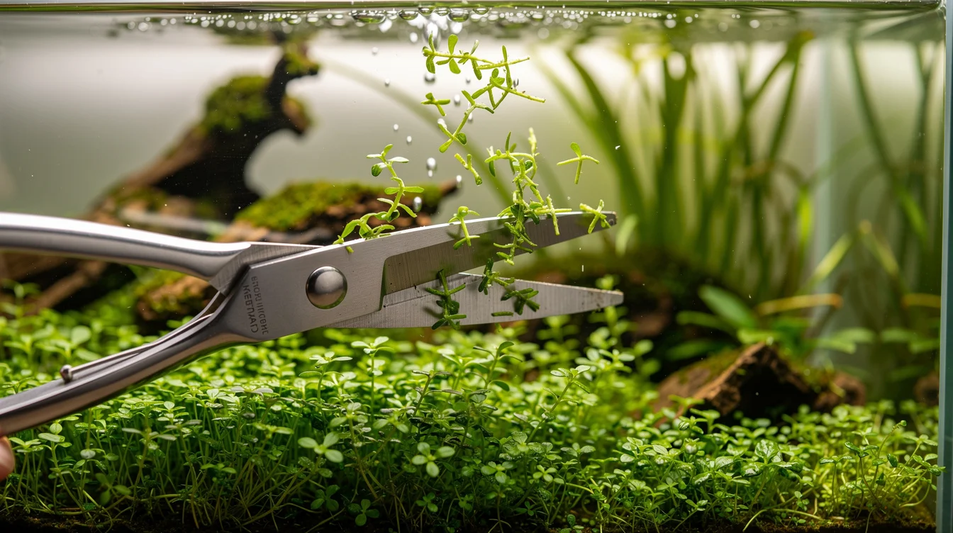 Aquarienpflanzen schneiden — Richtig kürzen und zurückschneiden: Moose trimmen und ausdünnen — ohne das Becken zu verwüsten