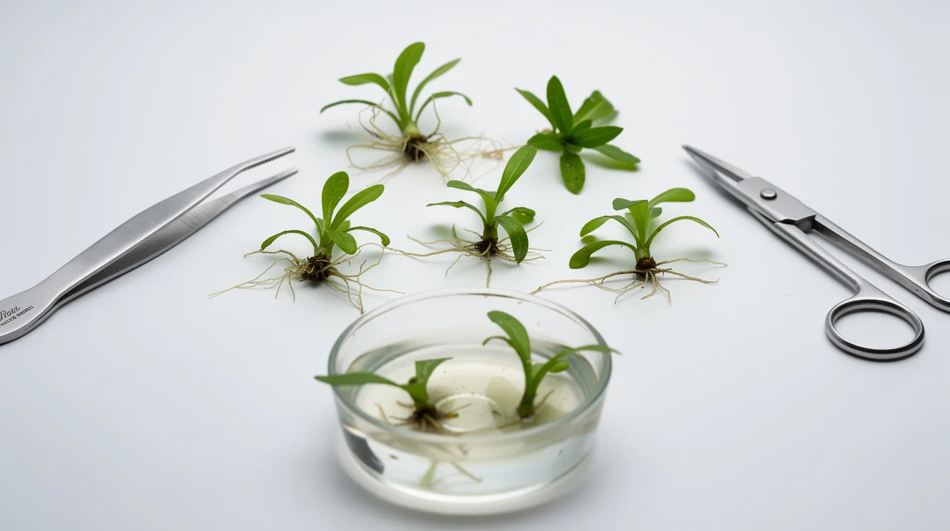 Aquarienpflanzen vermehren — Stecklinge, Ableger und Teilung: Rhizom-Teilung bei Aufsitzerpflanzen