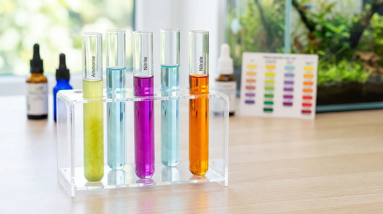 Wassertests während der Einfahrphase zeigen Ammoniak-, Nitrit- und Nitratwerte