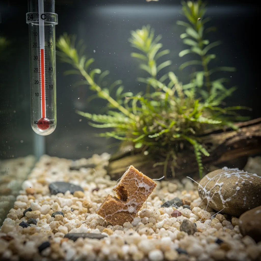 Fishless Cycling: zersetzendes Fischfutter startet den Bakterienaufbau im neuen Aquarium