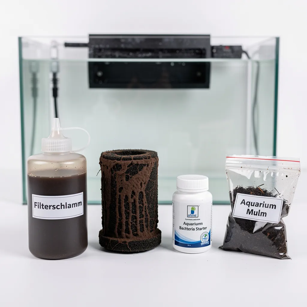 Methoden zur Beschleunigung der Einfahrphase: Filterschlamm, besiedelter Schwamm und Bakterienstarter