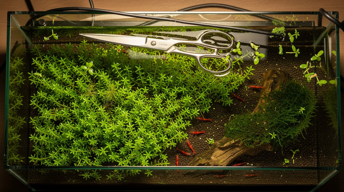 Aquascaping-Pflege: Trimmen, Düngen und Langzeitpflege für Garnelenbecken: Warum Pflege kein Stress sein muss