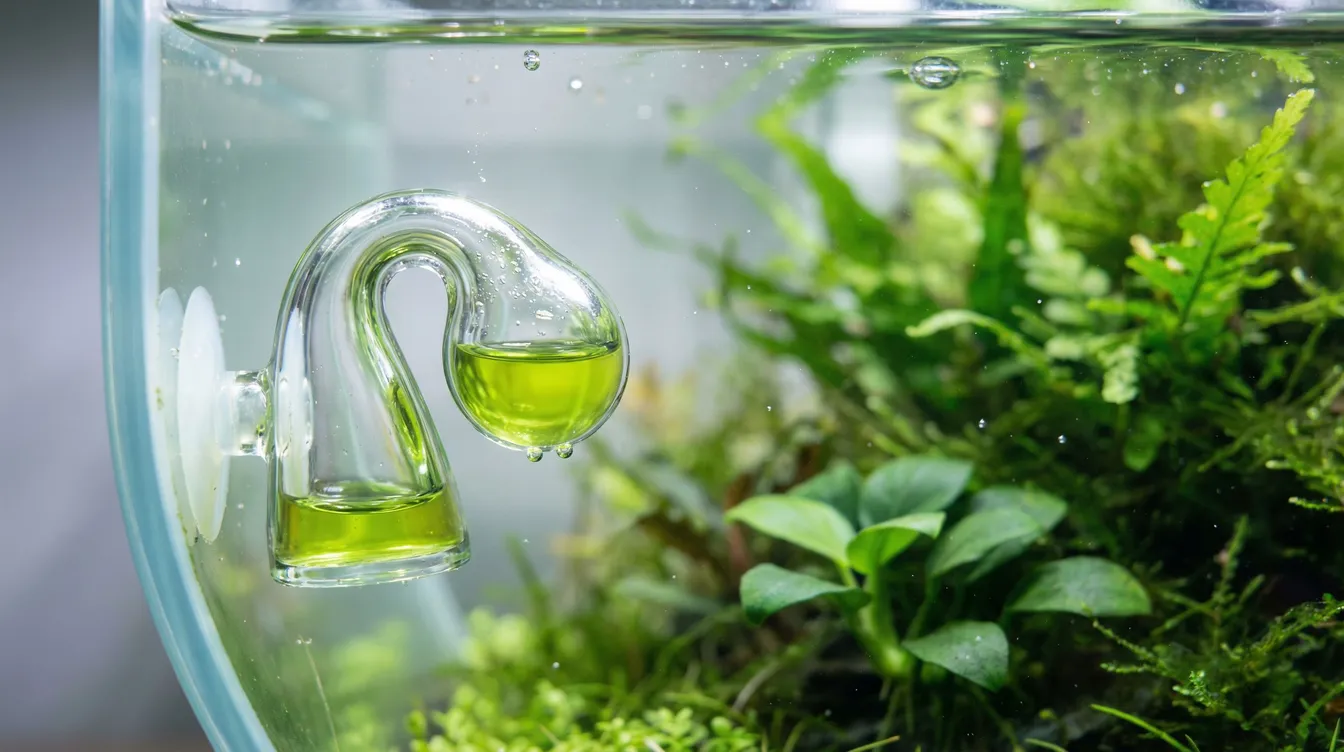 CO2-Dauertest mit grüner Anzeige für optimale CO2-Versorgung im Aquarium