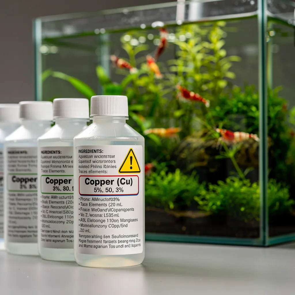 Dünger-Etiketten prüfen — Kupfergehalt ist die wichtigste Information für Garnelenhalter