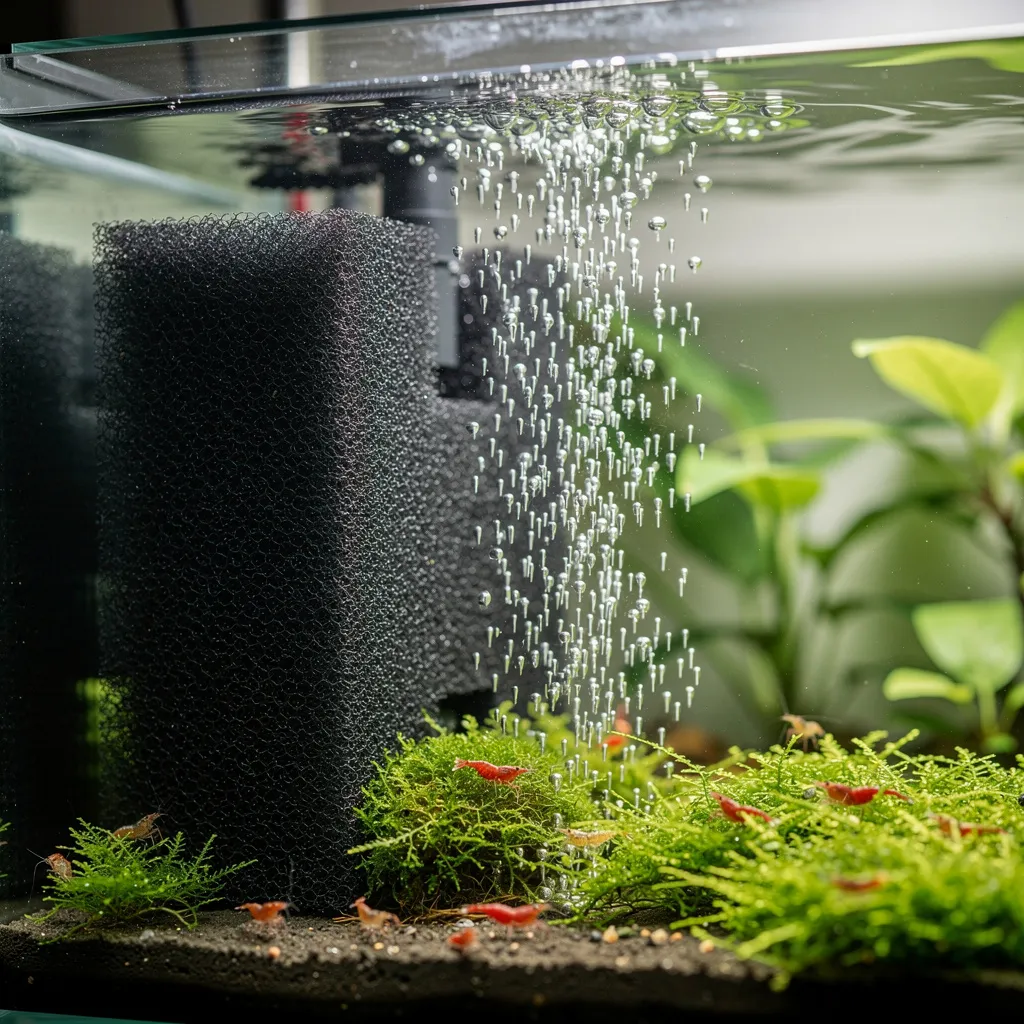 Rucksackfilter mit Ansaugschutz — garnelensicher durch Vorfilterschwamm