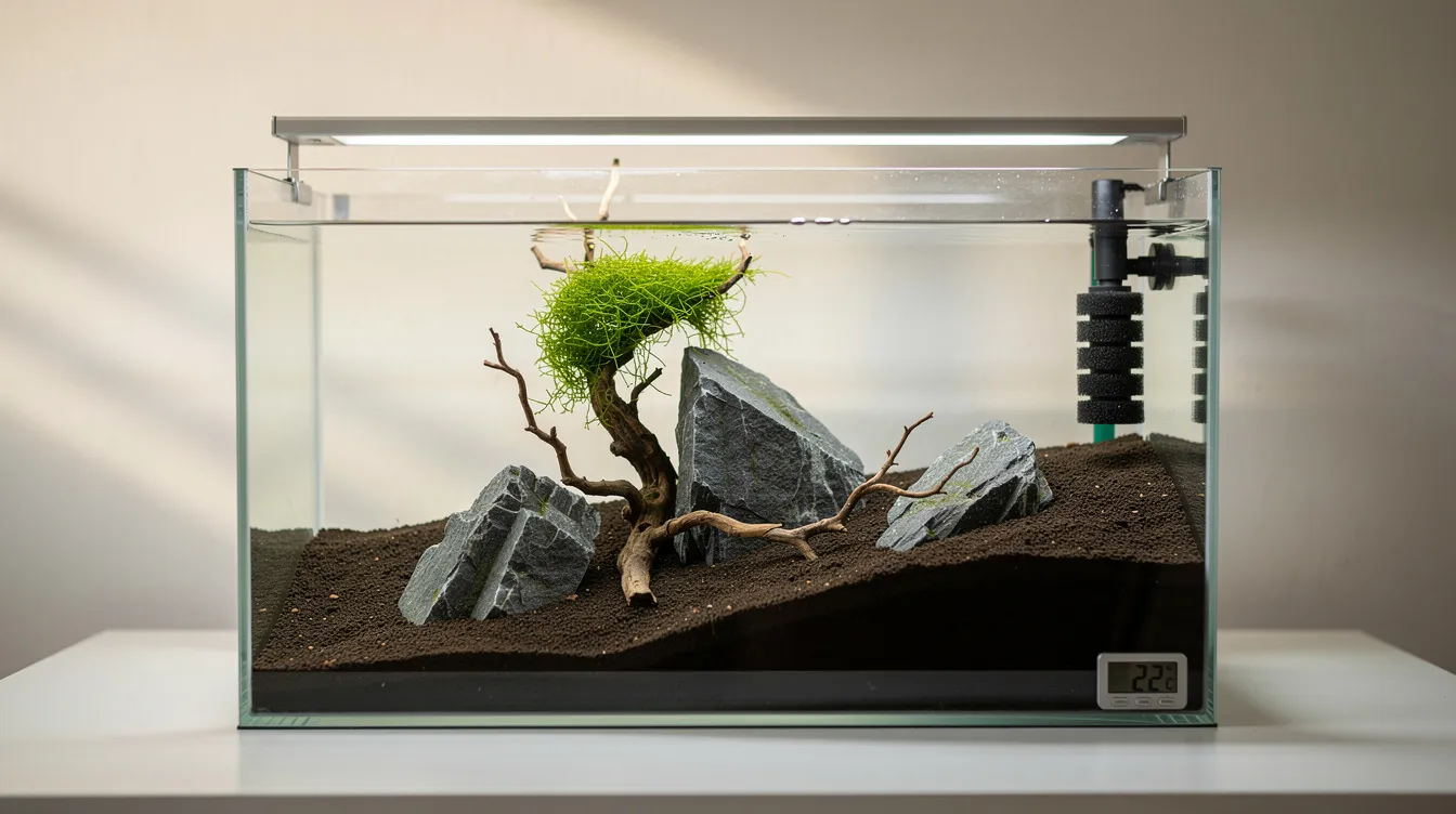 Garnelen Haltung — Der komplette Anfänger-Guide: Das Becken — Größe, Technik, Einrichtung