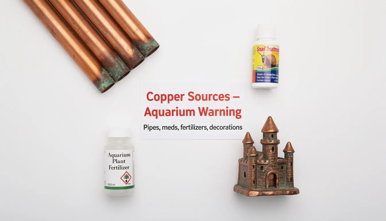 Häufige Kupferquellen: alte Wasserrohre, Schneckenmittel, billiger Dünger und ungetestete Deko