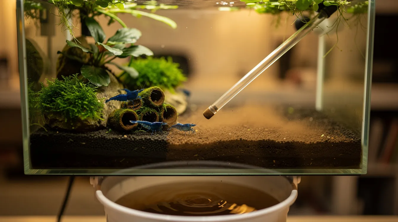 Mulm im Garnelenbecken: Saugen oder liegenlassen?: Mulm als Nahrungsquelle: Das Garnelen-Buffet