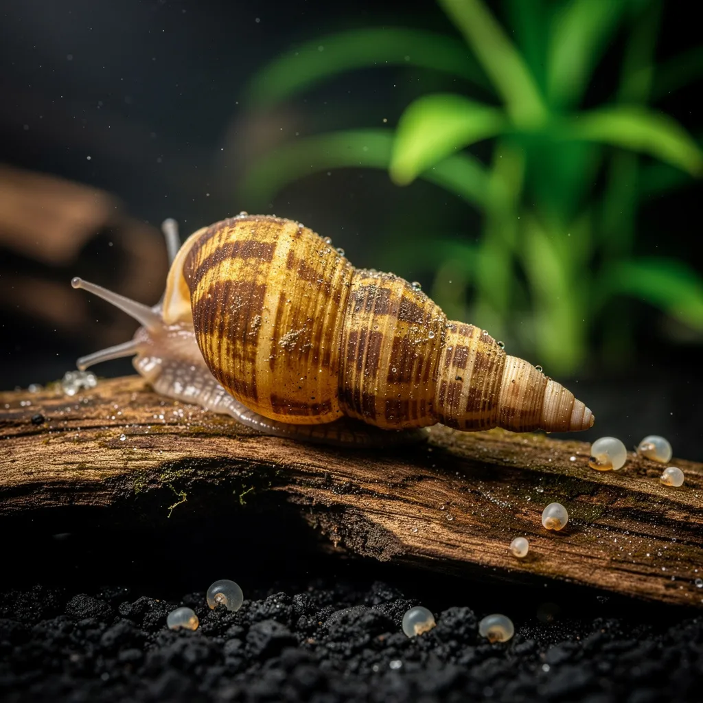 Raubschnecke Clea helena als biologischer Bekämpfer im Garnelenbecken
