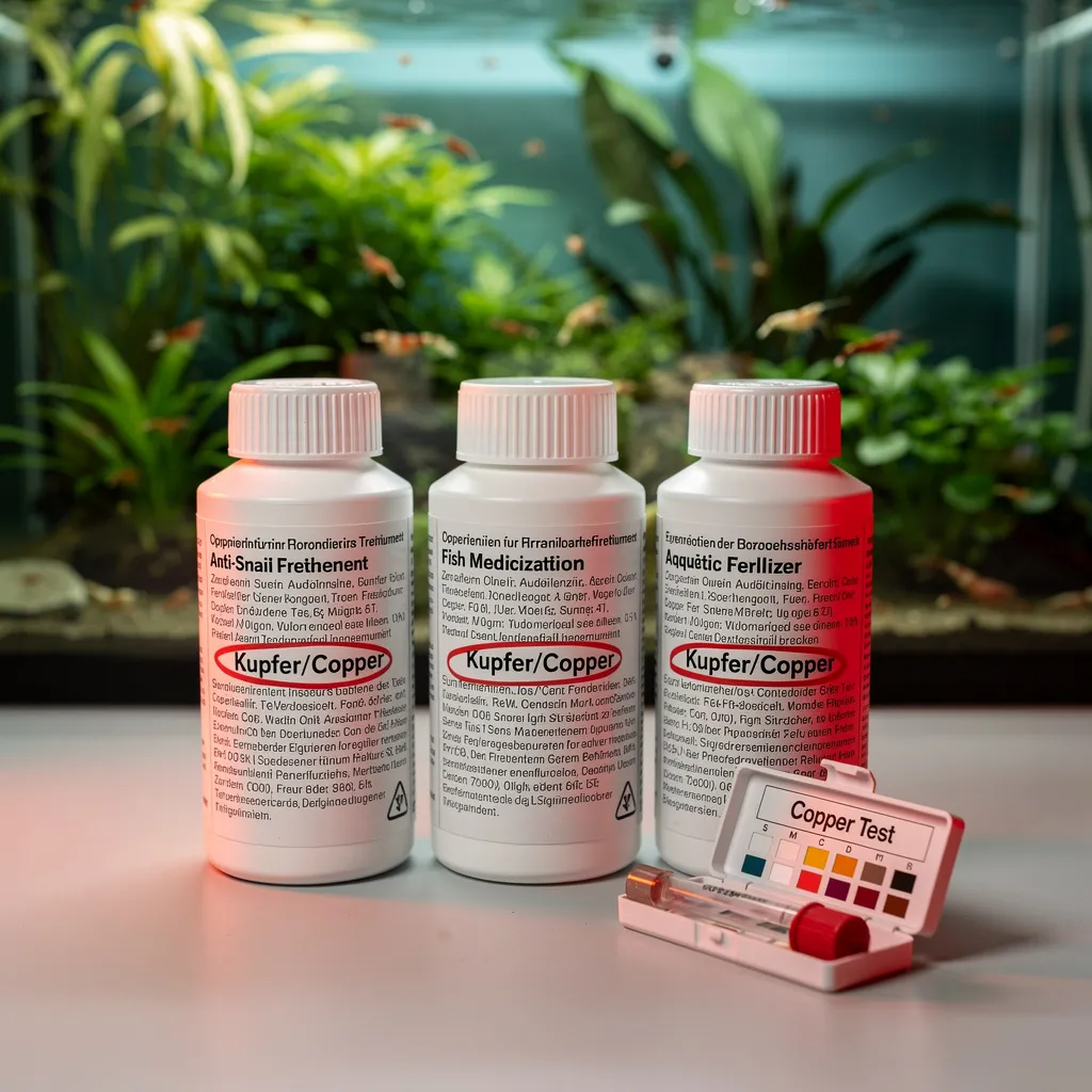 Kupferhaltige Produkte als Gefahr für Garnelen: Schneckenmittel, Fischmedikamente und Dünger mit Warnhinweis