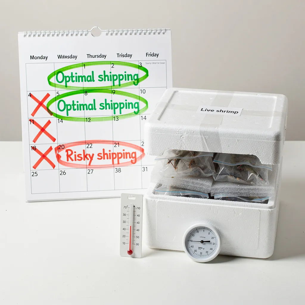 Versandplanung — Montag bis Mittwoch sind die sicheren Versandtage für Garnelen
