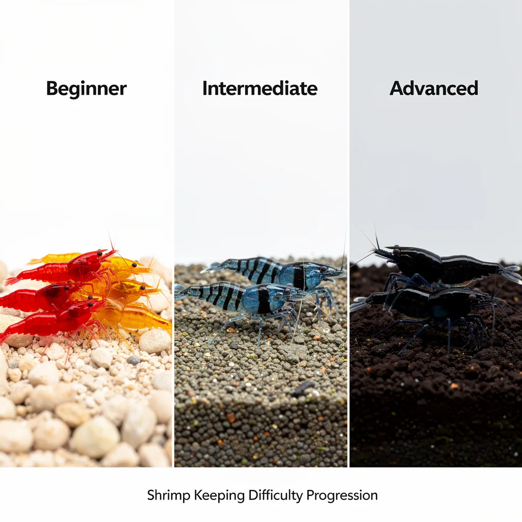 Garnelen-Schwierigkeitsgrade: Neocaridina für Anfänger, Tiger für Fortgeschrittene, Taiwan Bee für Experten