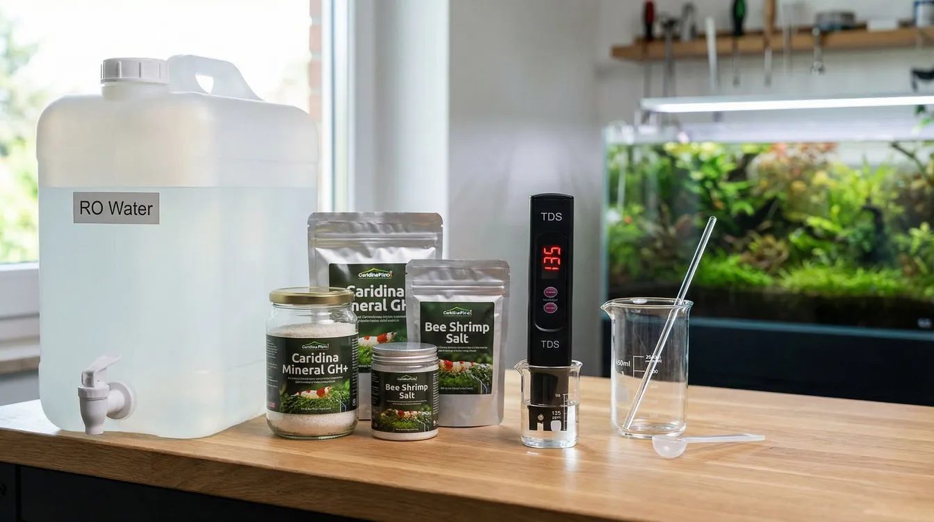 Osmosewasser-Aufbereitung mit Mineralsalz und TDS-Kontrolle