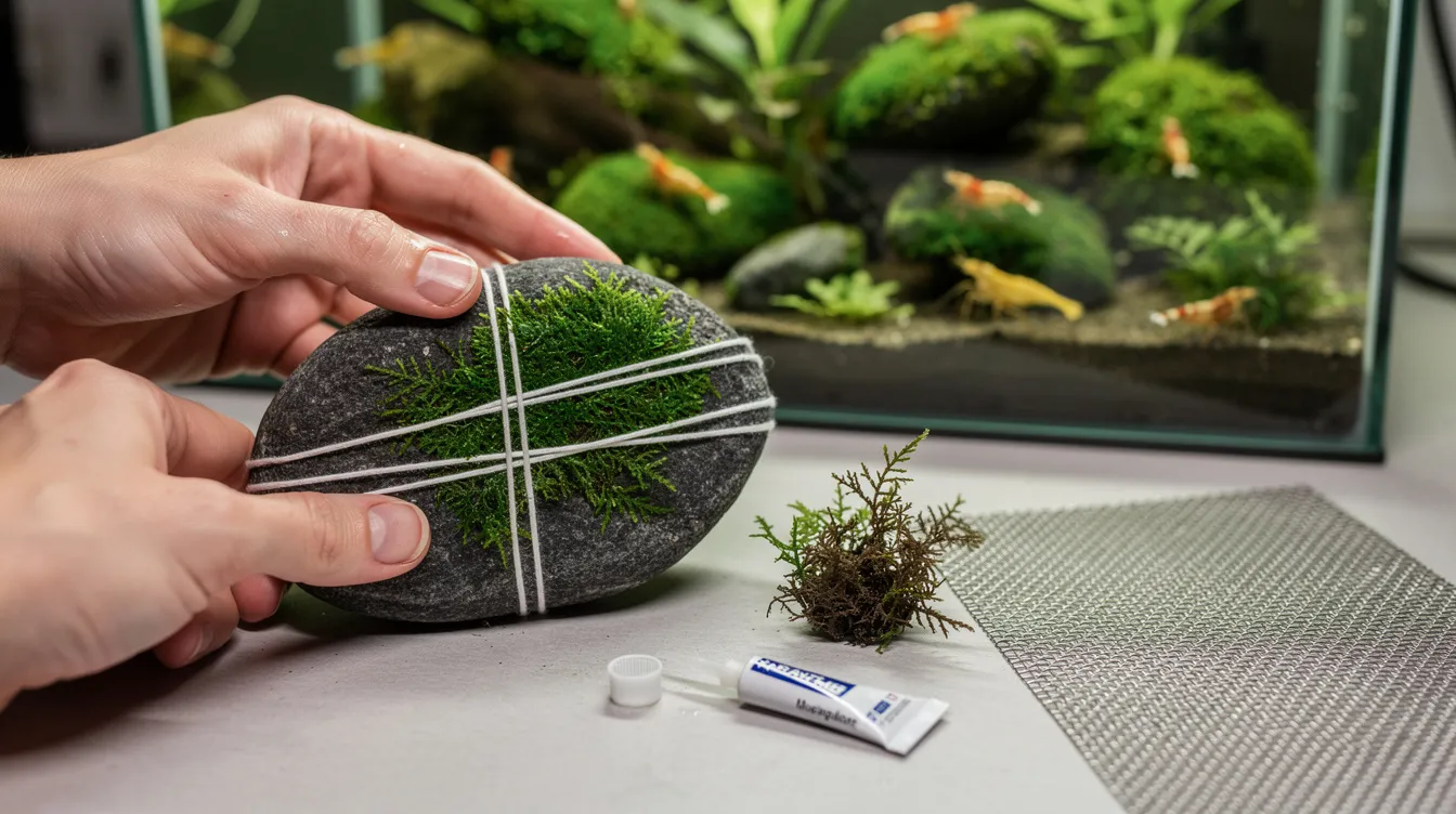 Moos im Garnelenaquarium — Arten, Pflege & Aufbinden: Warum Moos DIE Garnelenpflanze ist