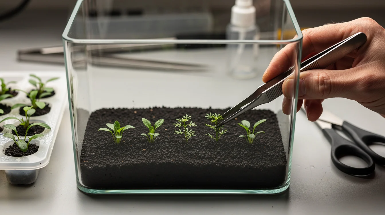 Nano-Aquarium bepflanzen: Bepflanzung Schritt für Schritt — vom leeren Becken zum fertigen Nano