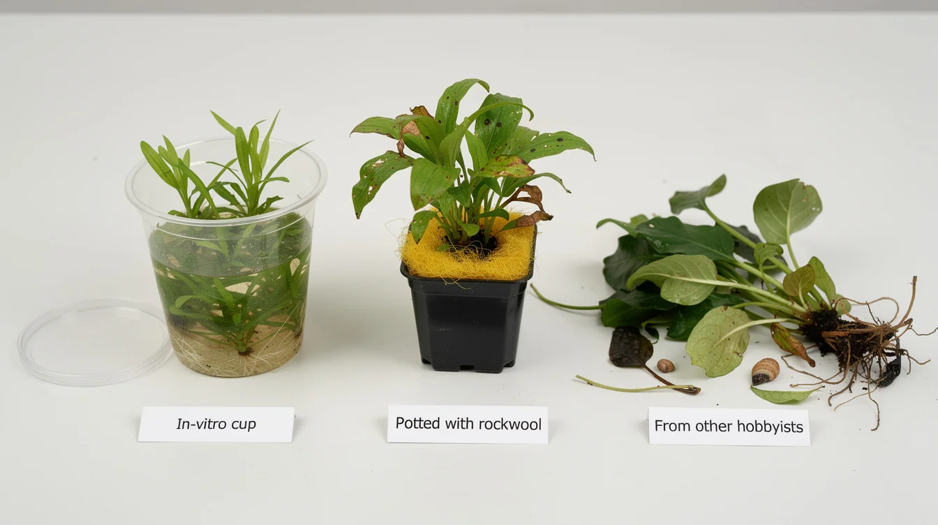 Pflanzen fürs Garnelenbecken wässern — Pestizide sicher entfernen: Pflanzen aus dem Handel vs. Pflanzen von anderen Haltern