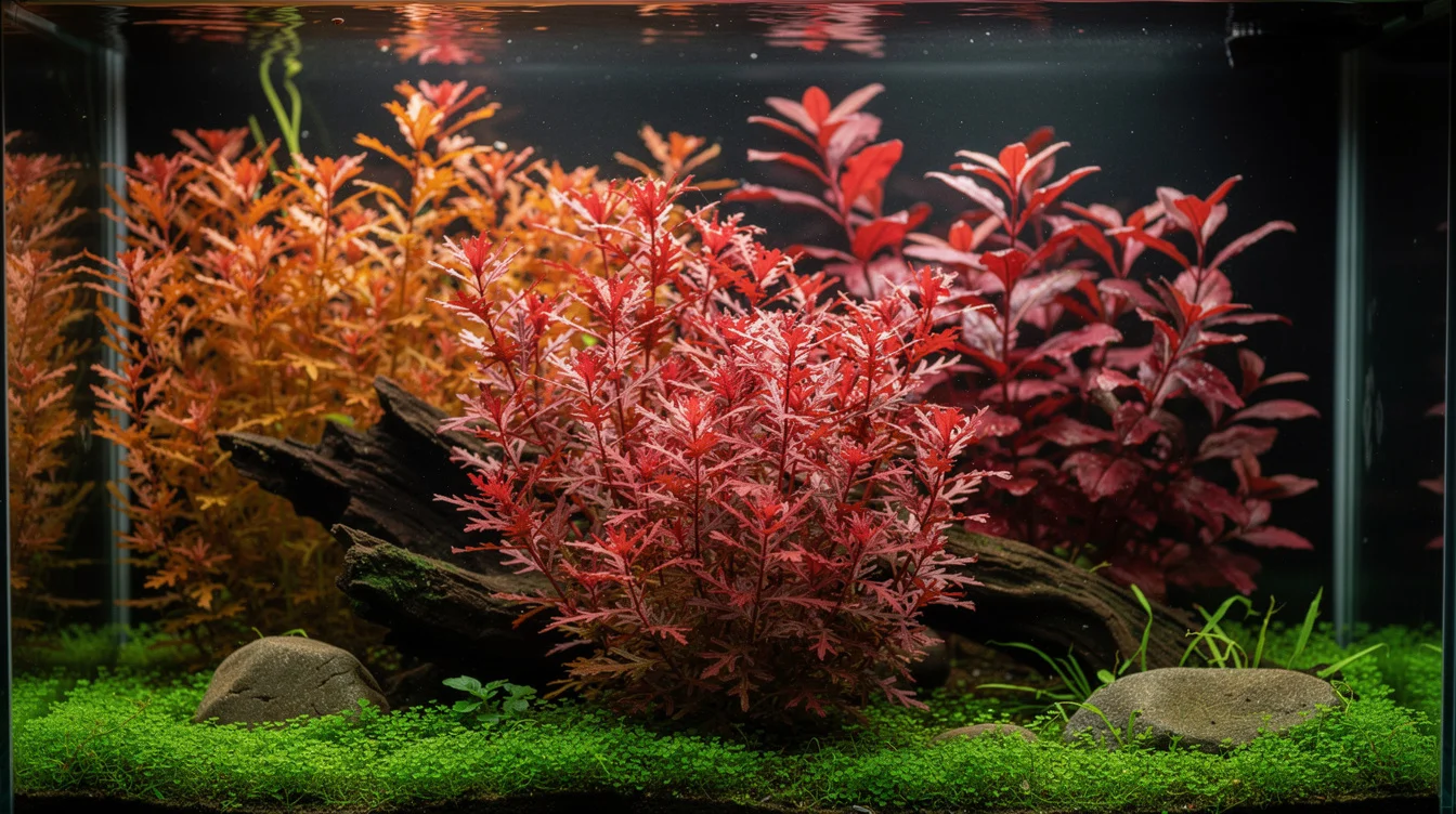 Rote Aquarienpflanzen: Ludwigia — rot auch ohne High-Tech