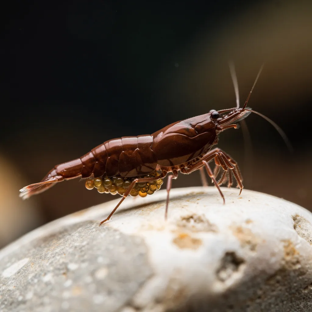 Schoko Sakura Weibchen mit Eiern — warmbraune Stammform der gesamten schwarzen Linie