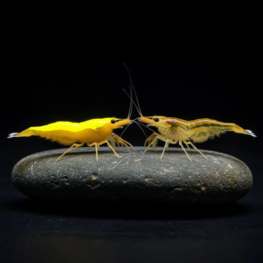 Vergleich Yellow Fire Neon und Standard Yellow Fire nebeneinander — Rückenstreifen deutlich sichtbar